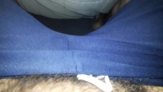 ASMR Scratching hairy pubes (headphones on) - no dick