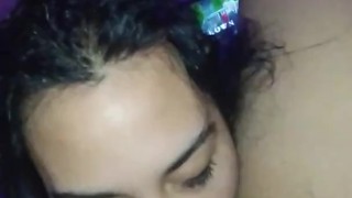 Licking wet pussy before bed