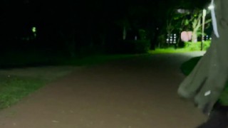 Risky public walking on the sidewalk 2