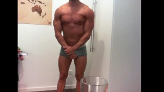 Handsom Hot Sexy Hunk Guy Flexing Ripped Muscles Part1