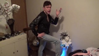 Maolo the Naked College Jock has Cop Solo Fun!