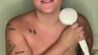 Married Horney Slut plays with herself in the shower! 