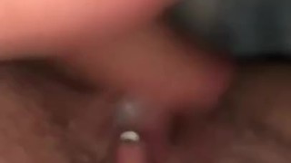 Tapping my creamy wet clit for a fan viewing 