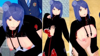 [Hentai Game Koikatsu! ]Have sex with Big tits Naruto Konan.3DCG Erotic Anime Video.