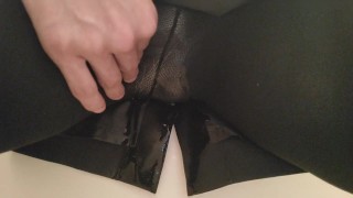 peeing with my cloth on.