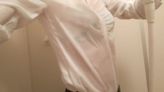 taking a shower with my cloth on.