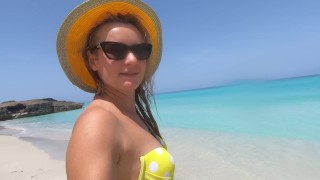 Swimming in the Atlantic Ocean in Cuba