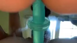 Riding my dildo on a mirror 