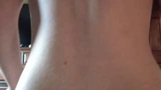 Homemade Reverse cowgirl from behind, get thumb in my ass!