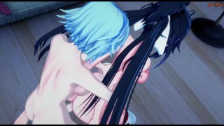 Houki rides Futa Tatenashi’s cock, gets fucked while doing the splits - Infinite Stratos Hentai