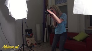 Horny Photographer Couldn't Contain Herself & Started Sucking Dick