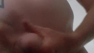 Masturbating and shooting cum everywhere.