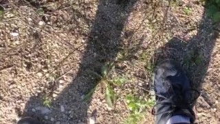 I desperately had to go pee so bad near a quad trail in the open but it felt so damn good coming out