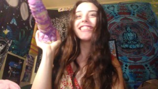 Silly Crazy Dumb Funny Camgirl PinkMoonLust Plays Toys Bad Dragon Spaceship Boom Boom Gonna Get You 