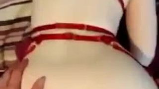 redhead having sex on all fours giving her ass and screaming