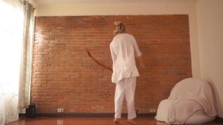 Kung fu titty tease