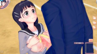 【エロゲーコイカツ！】ソードアートオンライン(SAO) 桐ヶ谷直葉3DCG巨乳アニメ動画[Hentai Game Koikatsu! Kirigaya Suguha(Anime 3DCG Video)