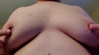 Rubbing, Licking, and Jiggling My Moobs