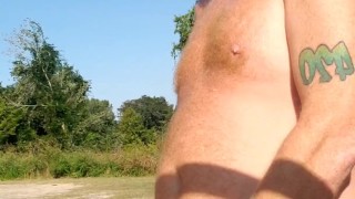 Cruising, edging & busting a nut! Naked out in public!