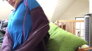 Enby Undressing and Masturbating on the Couch