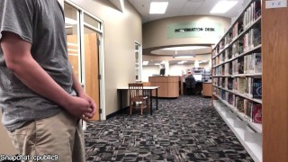 JERKING OFF IN PUBLIC LIBRARY AND CUMMING IN A BOOK PREVIEW