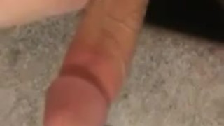 Slow stroking my lubed up big cock til I cum everywhere