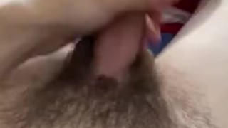 Teen cums with a big dick