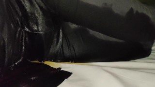 Wetting My Dried Out Skinny Jeans On The Bed