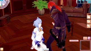 3D/Anime/Hentai. Genshin Impact: Ganyu gets fucked and teased by Diluc in the office !!