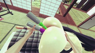 Naruto: Futa Tsunade Does Hanabi Hyuga 3D Hentai