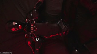 RUBBERED IN MOUTH SHEATH AND COCK SHEATH