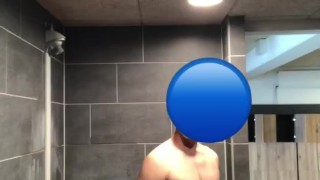 Locker room playing around