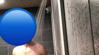 Locker room playing around