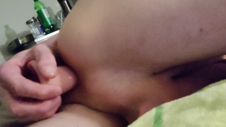 small peak of my ass with a dildo :)