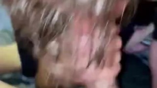 Sexy twink sucks and swallows big load (only fans thustin69)