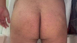 Playing with my ass in the shower