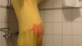 #onlyfans Multiple zentai layers taking a shower (FULL VID ON MY ONLYFANS SEE LINK IN PROFILE)