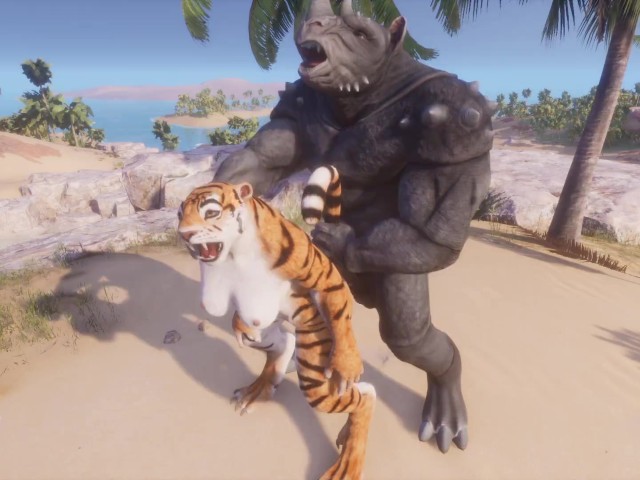White Tiger Furry Porn - Wild Life / Furry Mating Rihno and Tiger - Free Porn Videos - YouPorn