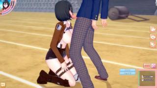 【エロゲーコイカツ！】進撃の巨人(Attack on Titan)ミカサ・アッカーマン3DCG巨乳アニメ動画[Hentai Game Koikatsu! Mikasa Ackerman (Anime