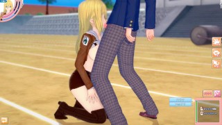 【エロゲーコイカツ！】進撃の巨人(Attack on Titan) ヒストリア・レイス3DCG巨乳アニメ動画[Hentai Game Koikatsu! Historia Reiss(Anime 3D
