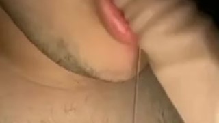 Deepthroating 7 inch dildo and gagging