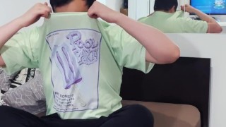 Chubby teen gay boy jerks off & plays with ass and cums