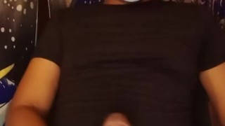 Pinoy in white brief, caressing his massive dick, part4 (almost cumming)