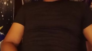 Pinoy in white brief, caressing his massive dick, part5 (CUM PART)