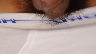 Pinoy in white brief, caressing his massive dick, part5 (CUM PART)