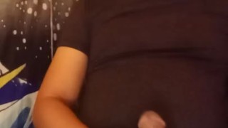 Pinoy in white brief, caressing his massive dick, part2