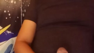Pinoy in white brief, caressing his massive dick, part2