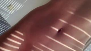 Sexy hot perfect tiny body with medium natural boobs on beautiful brunette