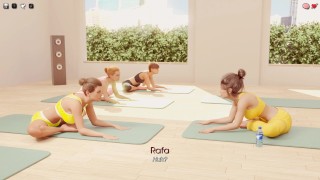 My Pleasure-0.16- part 21 Yoga hour with 4 chicks
