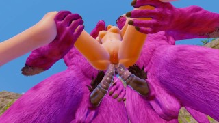 Фурри втавили два члена в зажницу моей жены | 3D Porn Wild Life